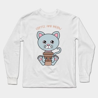 All I Need is Coffee and cats, coffe and cats Long Sleeve T-Shirt